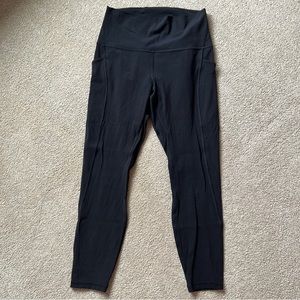 EUC Lululemon Align Leggings Size 8 Black 25” with side pockets